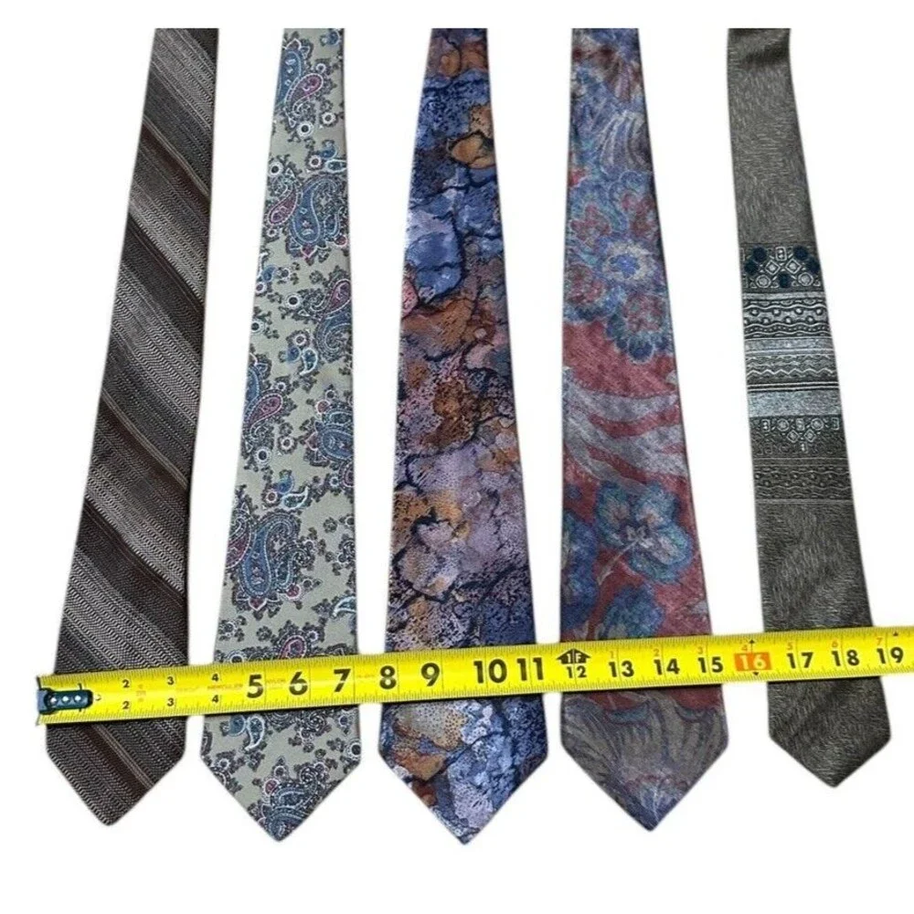 5 Neck Ties Christian Dior Tonino Firénze Windridge Pierre Cardin Stringbean